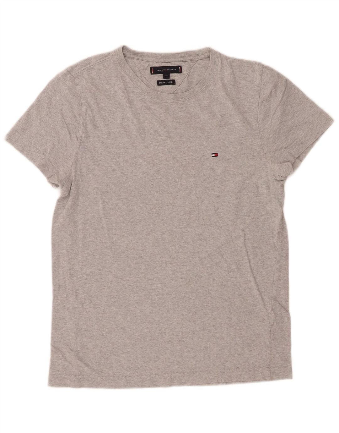 TOMMY HILFIGER Herre T-shirt Top XS Grå Flecked Bomuld
