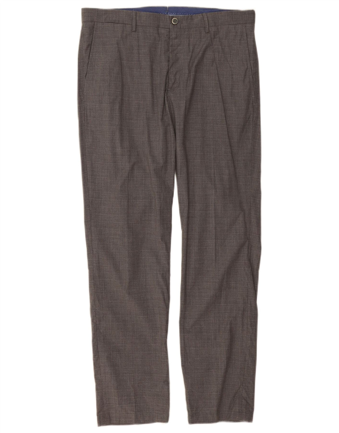 MASSIMO DUTTI Mens Slim Fit Suit Trousers EU 40 Medium W31 L30 Grey Cotton