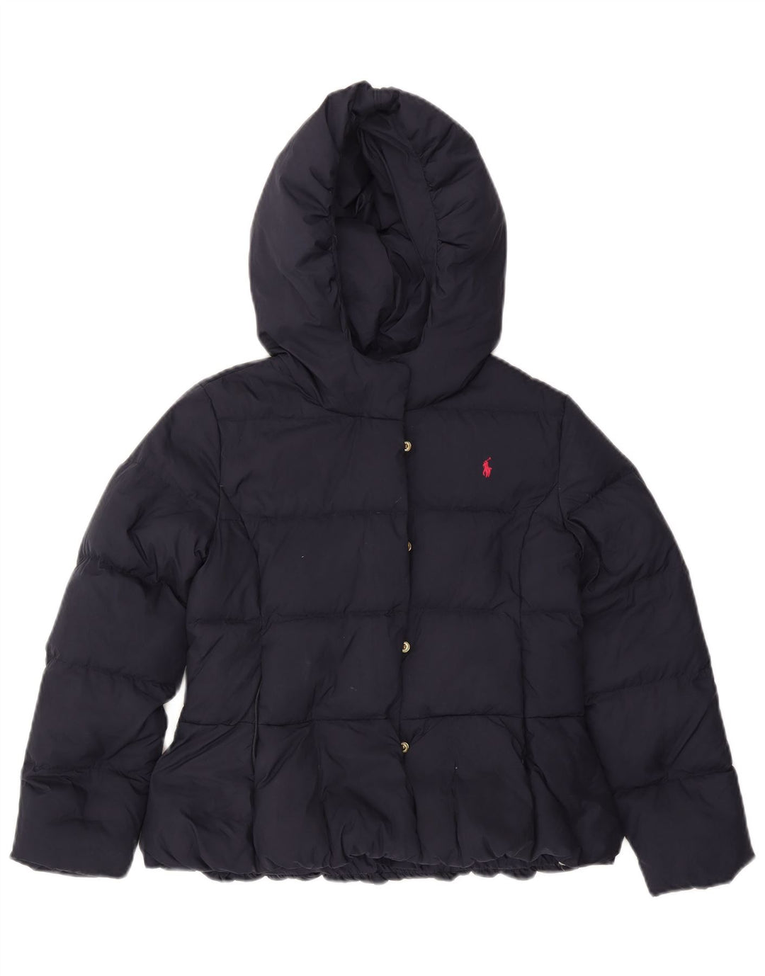 Ralph Lauren Polstret hættejakke til piger 11-12 år marineblå polyester