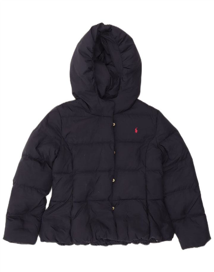 Ralph Lauren Polstret hættejakke til piger 11-12 år marineblå polyester