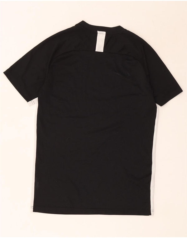 Nike Dame Dri Fit T-Shirt Top UK 14 Medium Sort Colourblock Polyester