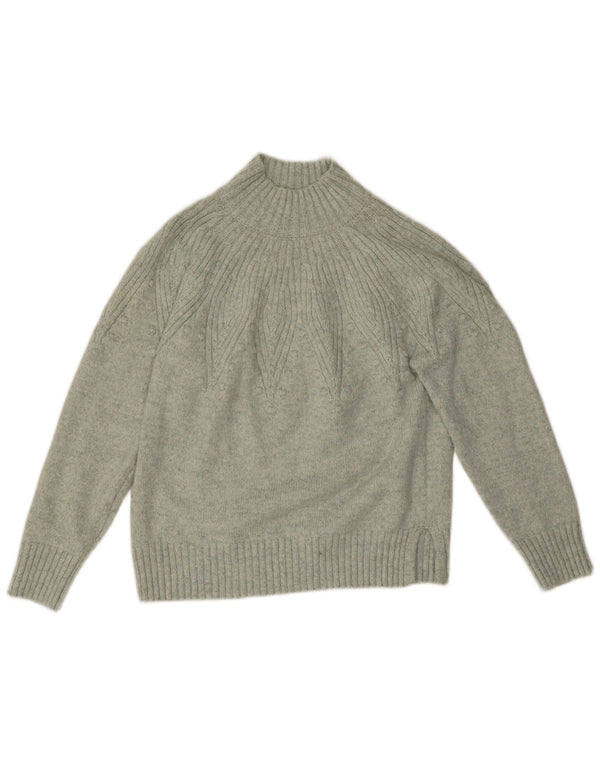 Marks & Spencer Dame Turtle Neck Jumper Sweater UK 14 Medium Green