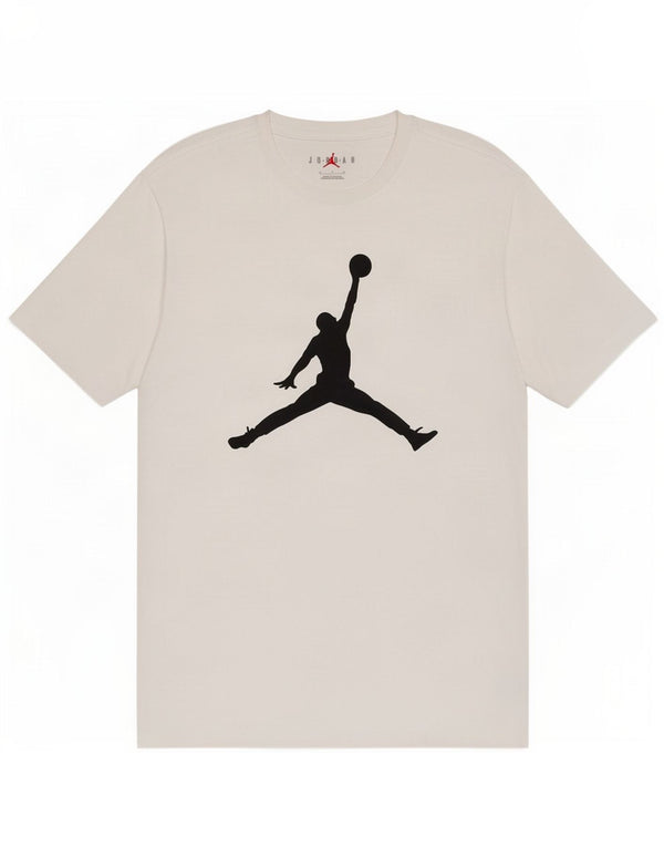 Jordan Herre grafisk T-shirt Top Medium hvid bomuld