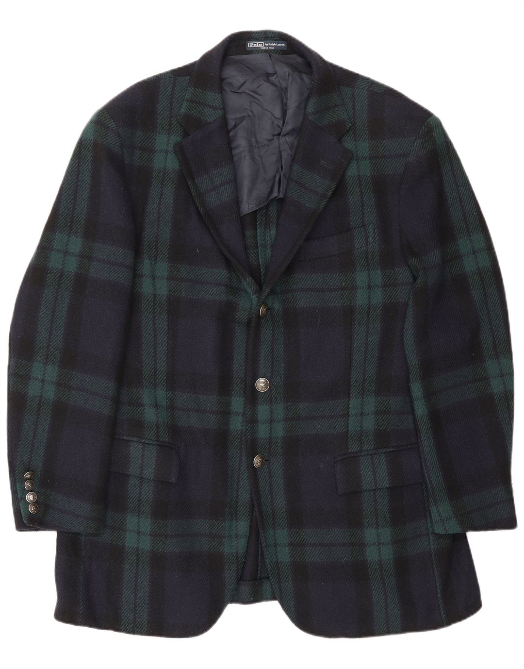 Polo Ralph Lauren Herre 3-knaps blazerjakke EU 54 2XL Marineblå Plaid