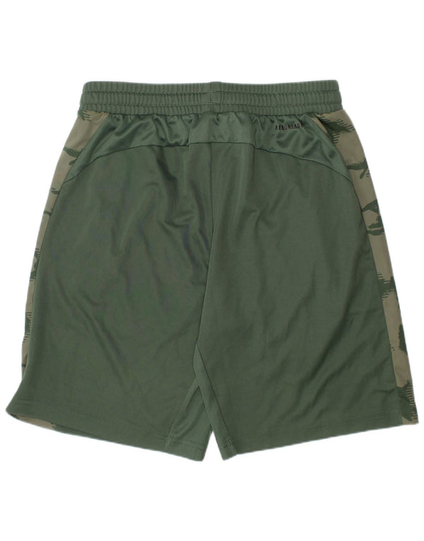 ADIDAS Aeroready Sportsshorts til drenge 11-12 år Grøn Camouflage Polyester