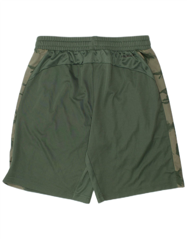 ADIDAS Aeroready Sportsshorts til drenge 11-12 år Grøn Camouflage Polyester