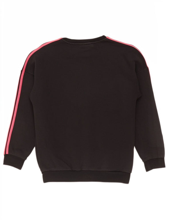 Adidas Girls Graphic Sweatshirt Jumper 11-12 år Sort Bomuld Sports