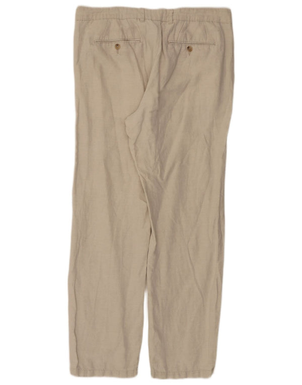Marks & Spencer Straight Chino-bukser til mænd W36 L30 Off White Bomuld