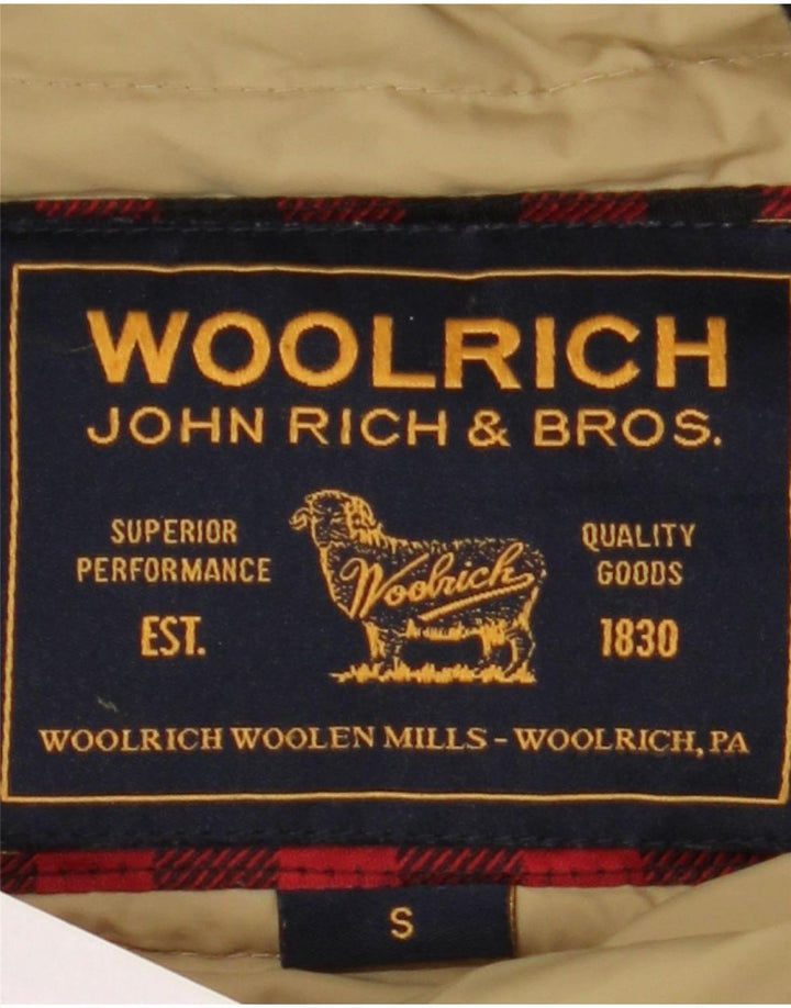 Woolrich Herre Bomber Windbreaker Jacket UK 36 Small Black Polyester