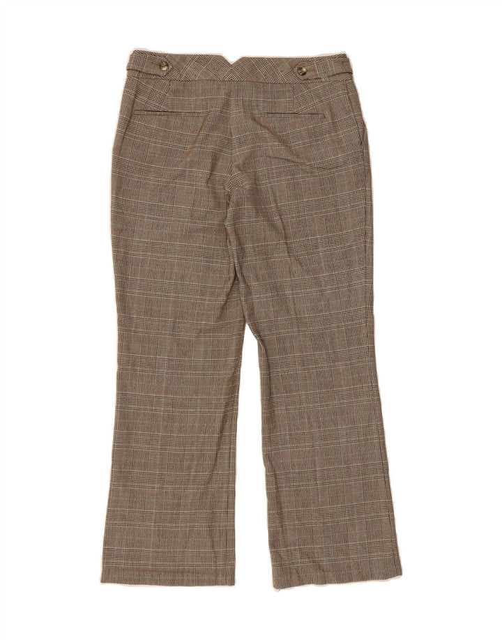 MOSSIMO Womens Straight Chino Trousers US 2 XS W30 L28 Brown Check Vintage Mossimo and Second-Hand Mossimo from Messina Hembry 
