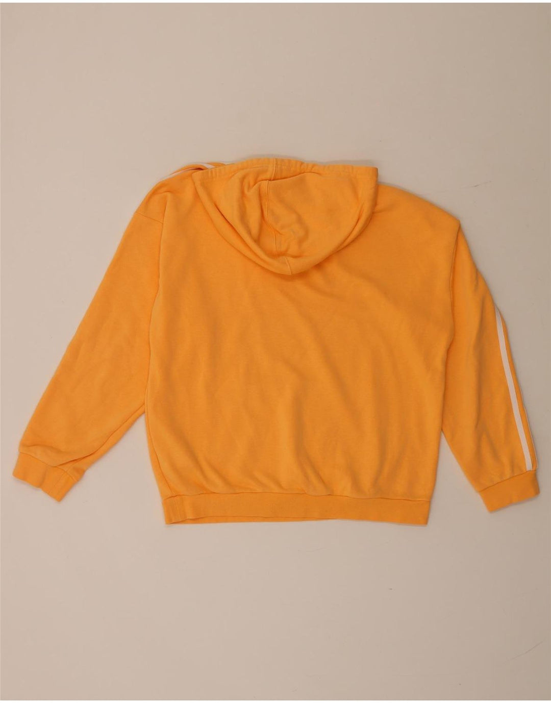 Adidas Dame Oversized Hoodie Jumper UK 12 Medium Orange Bomuld