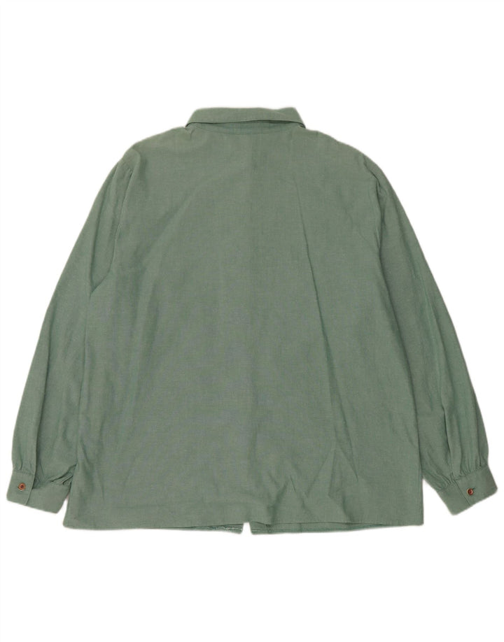 Petressa Dame Loose Fit skjorte EU 44 XL Grøn blomsterbomuld