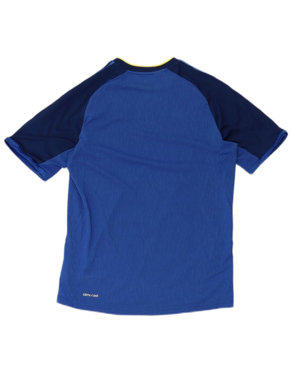 Adidas Boys Climacool T-Shirt Top 15-16 år Blå Colourblock Polyester