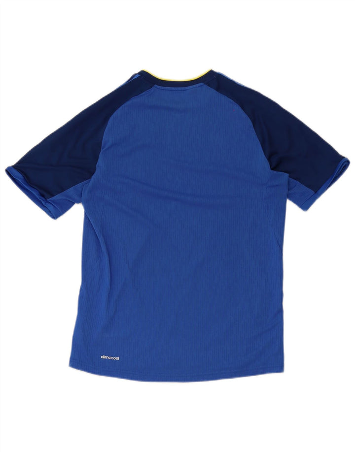 Adidas Boys Climacool T-Shirt Top 15-16 år Blå Colourblock Polyester
