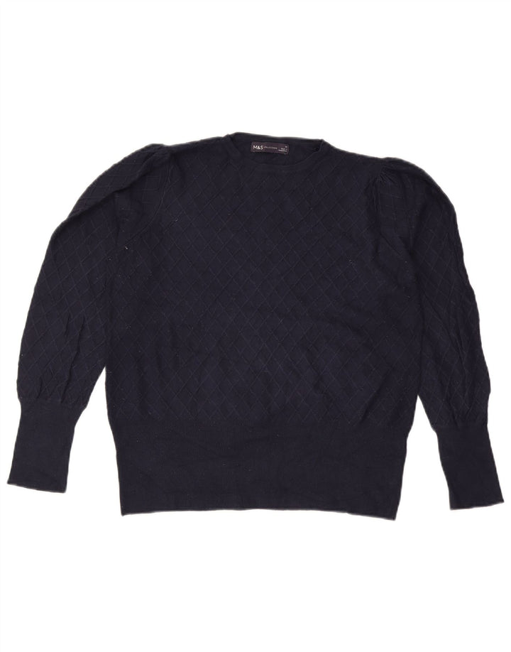 Marks & Spencer Dame sweater med rund hals DK 14 Medium Navy Blue