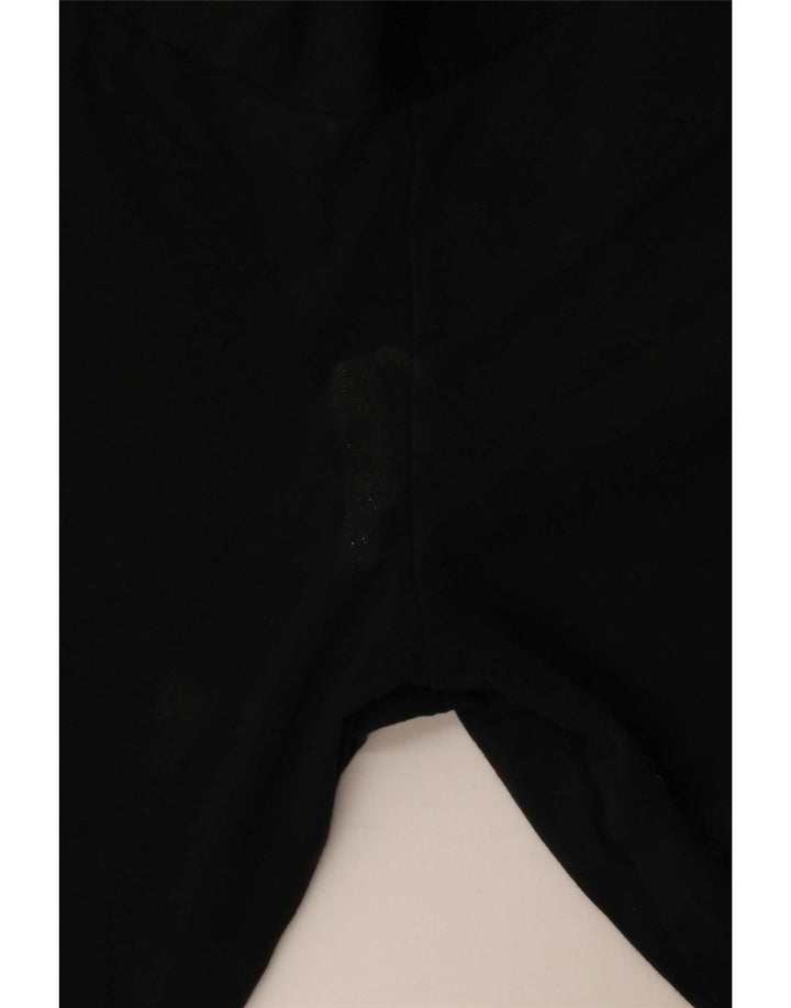 Adidas Dame Leggings UK 12/14 Medium Sort Stribet Bomuld