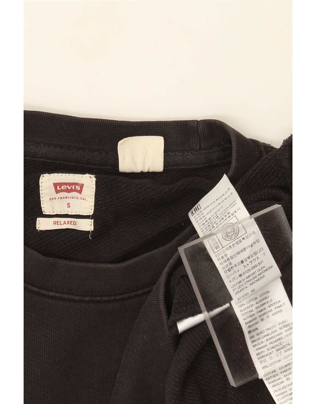 Levi's Herre Relaxed Graphic Sweatshirt Jumper Small Black