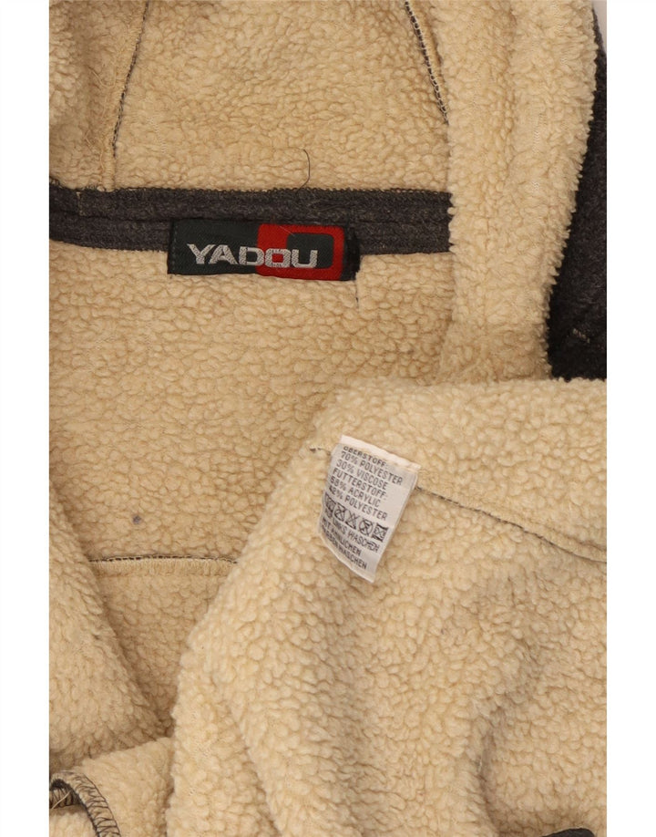 Vintage Sherpa Fleecejakke med hætte til kvinder UK 8 Lille grå polyester