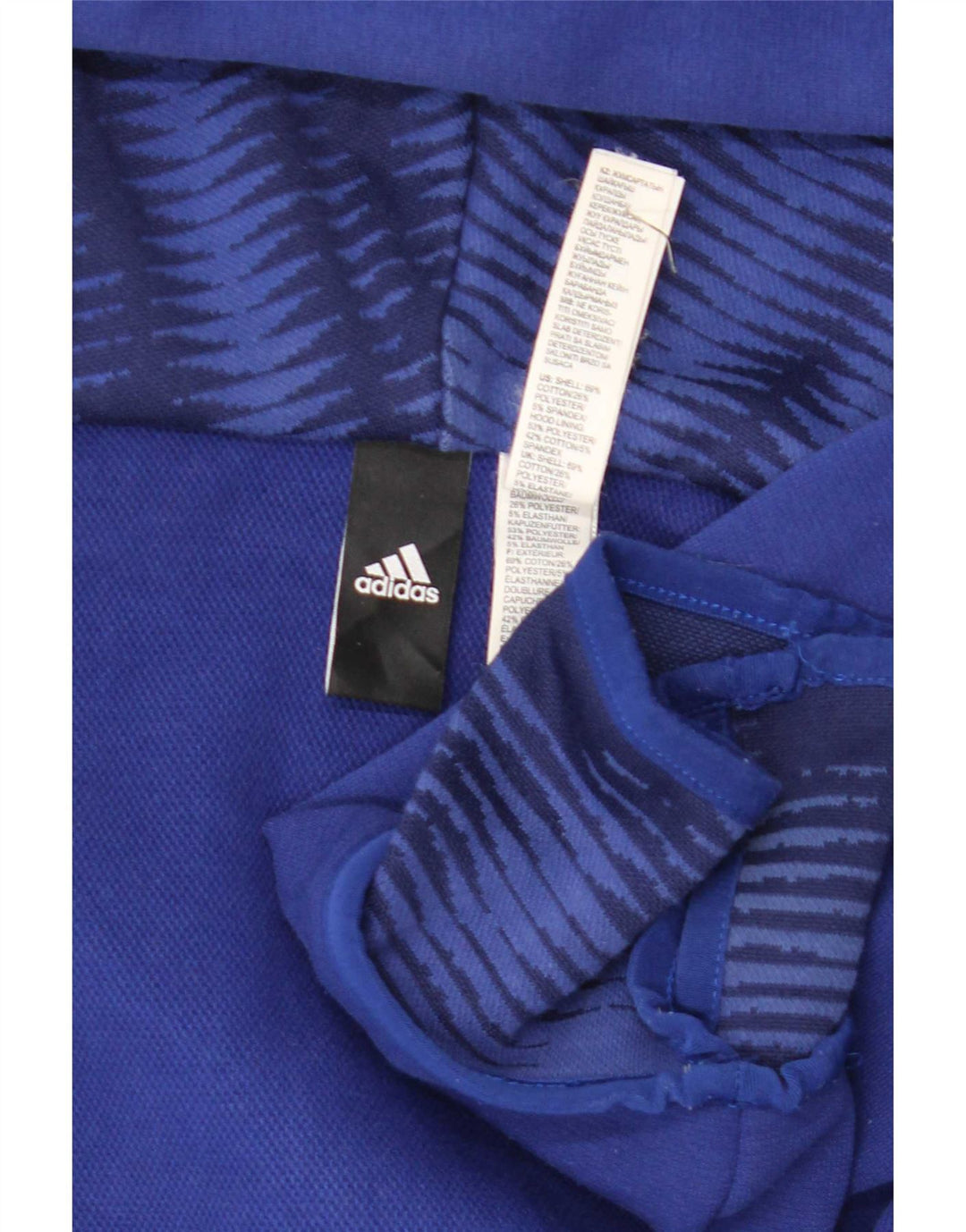 Adidas Hættetrøje med lynlås til mænd mellemblå bomuld