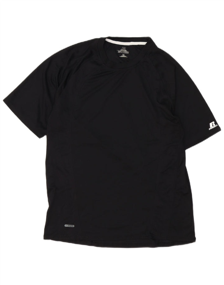 RUSSELL ATHLETIC Herre T-Shirt Top Medium Sort Polyester