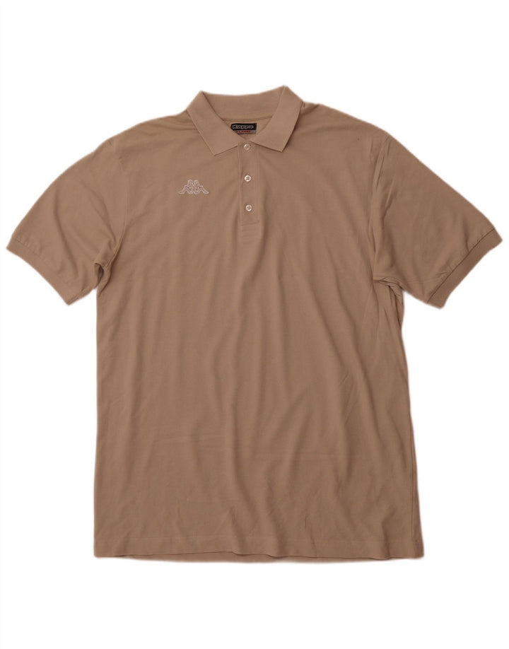 KAPPA herre poloshirt XL brun bomuld