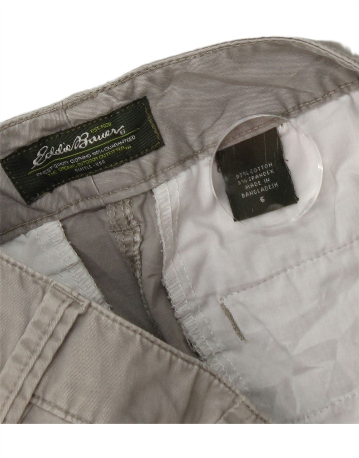EDDIE BAUER Womens Capri Chino Trousers US 6 Medium W30 L22 Grey Cotton Vintage Eddie Bauer and Second-Hand Eddie Bauer from Messina Hembry 