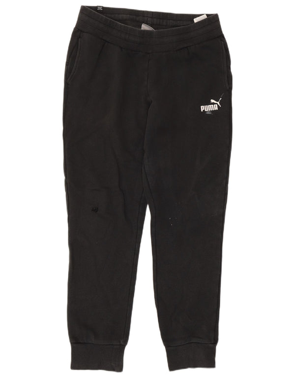 Puma Womens Tracksuit Trousers Joggers UK 12 Medium Black Cotton