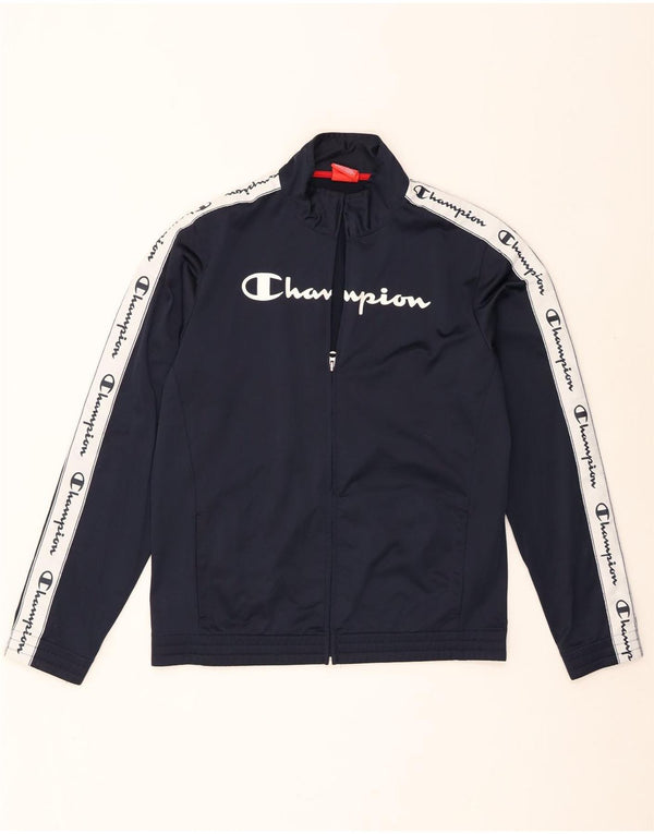 Champion Boys træningsdragt Topjakke 15-16 år 2XL Navy Blue Colourblock