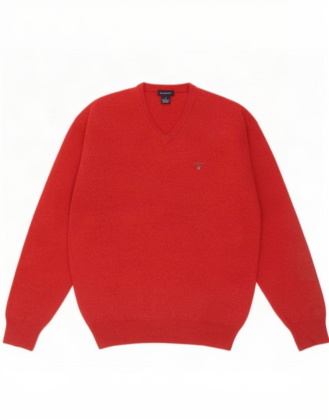 Gant Herre V-hals sweater Medium rød lammeuld