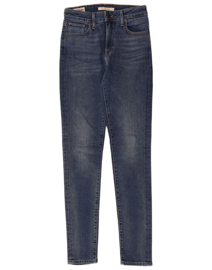 LEVI'S Dame 721 Skinny Jeans med høj talje W26 L30 Blå Bomuld
