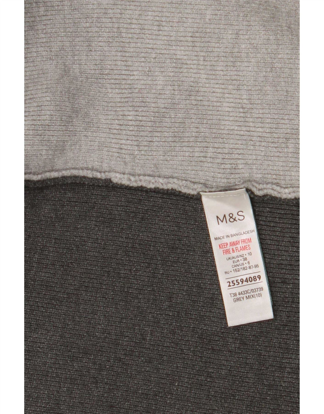 Marks & Spencer Dame Longline Cardigan Sweater UK 10 Small Grey
