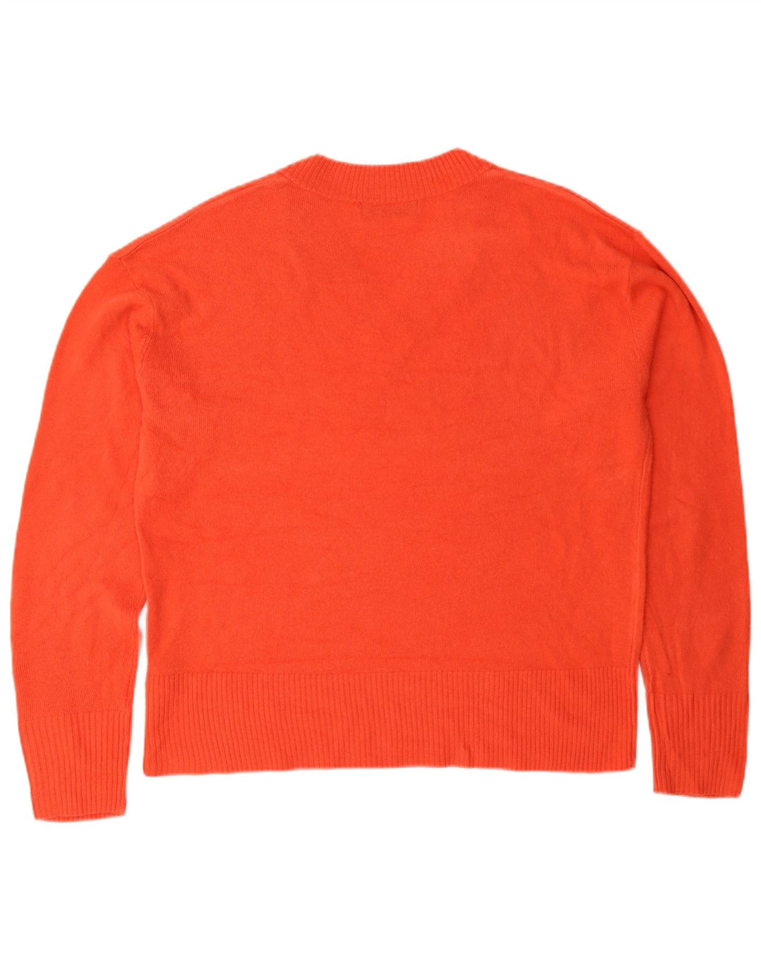 Marks & Spencer Dame V-hals sweater UK 16 Stor Orange Akryl