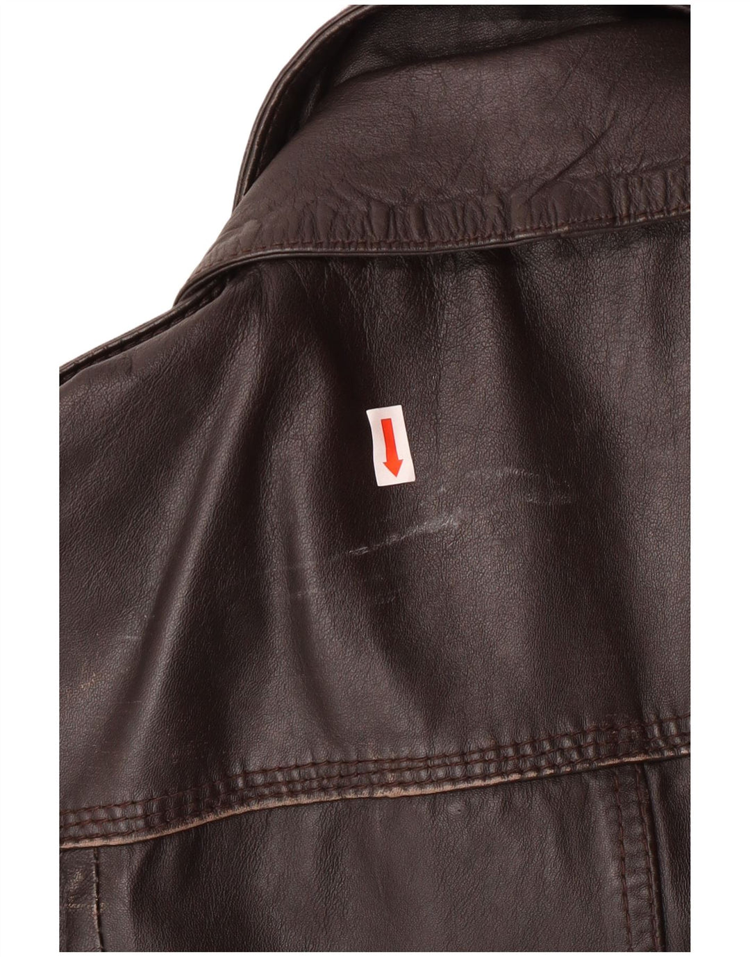 Superdry Military Læderjakke til mænd UK 40 Stor brunt læder