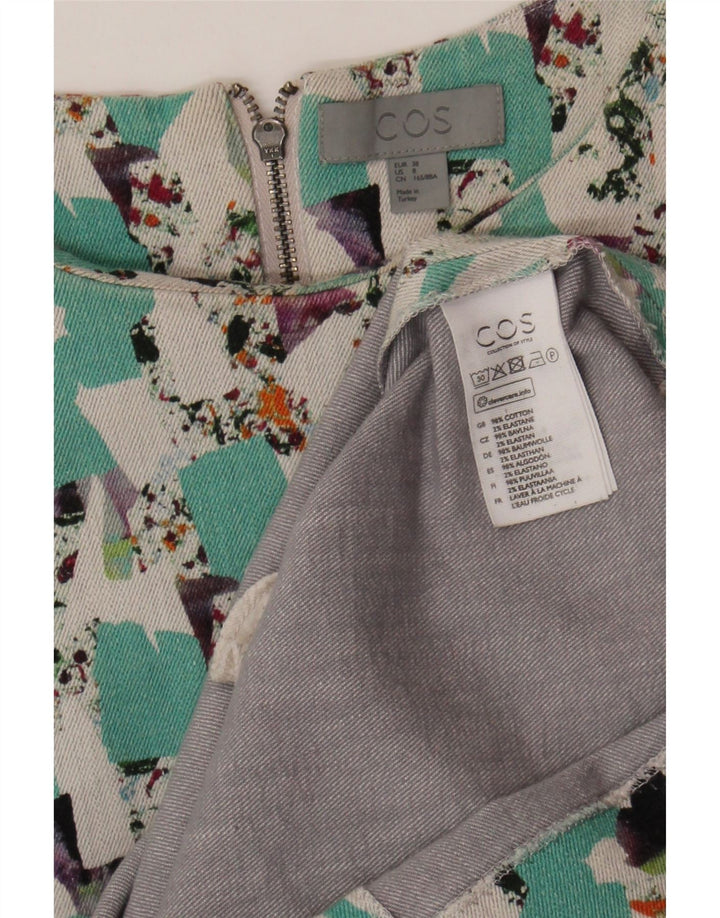 Cos Womens Regular Shift Kjole EU 38 Medium Flerfarvet geometrisk bomuld