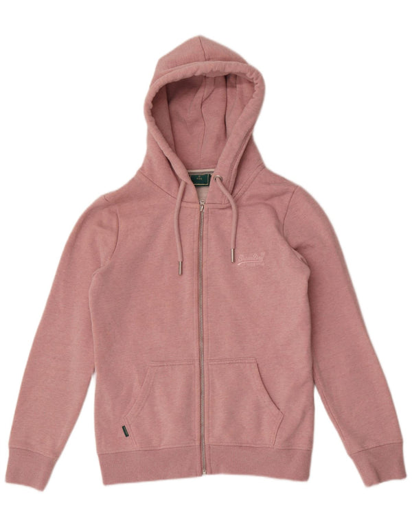 Superdry hættetrøje til kvinder med lynlås UK 10 Small Pink