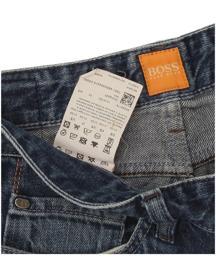 Hugo Boss Straight Jeans til mænd W31 L34 Blå Bomuld