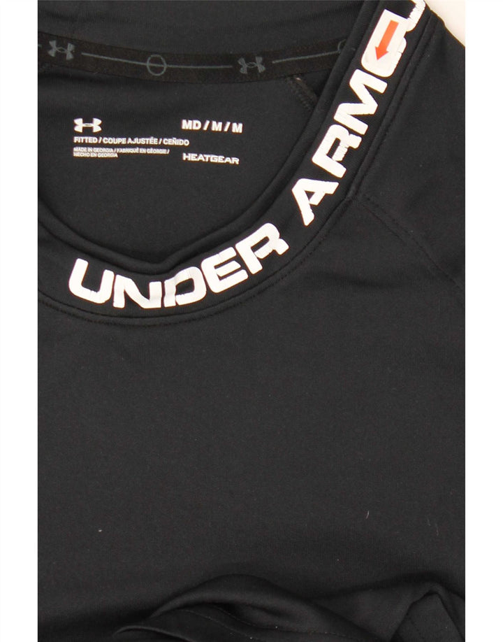 Under Armour Herre Heat Gear Grafisk T-Shirt Top Medium Sort Polyester