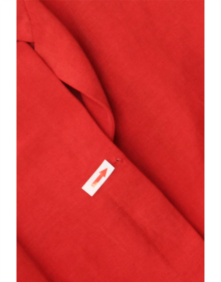 Armani Collezioni Dame Blazer Jacket IT 42 Medium Rød Linned