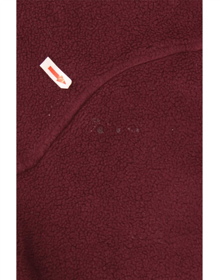 Jack Wolfskin Dame Fleecejakke UK 16 Large Burgundy Polyester