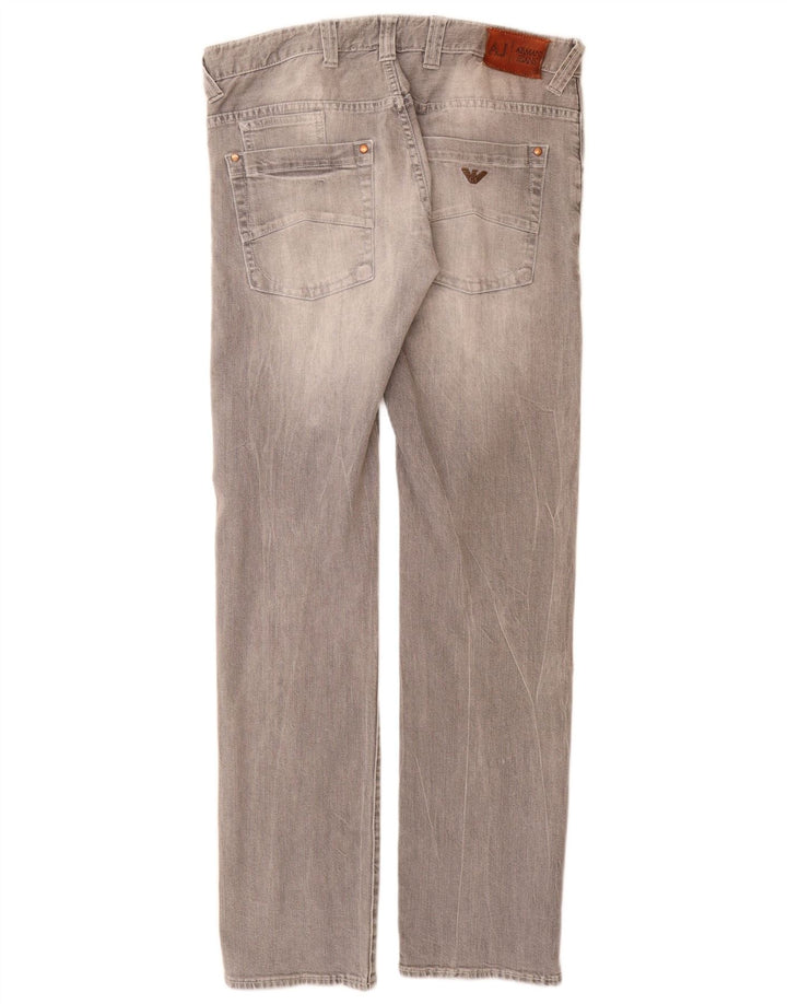 ARMANI Slim Jeans til mænd W32 L33 Grå bomuld