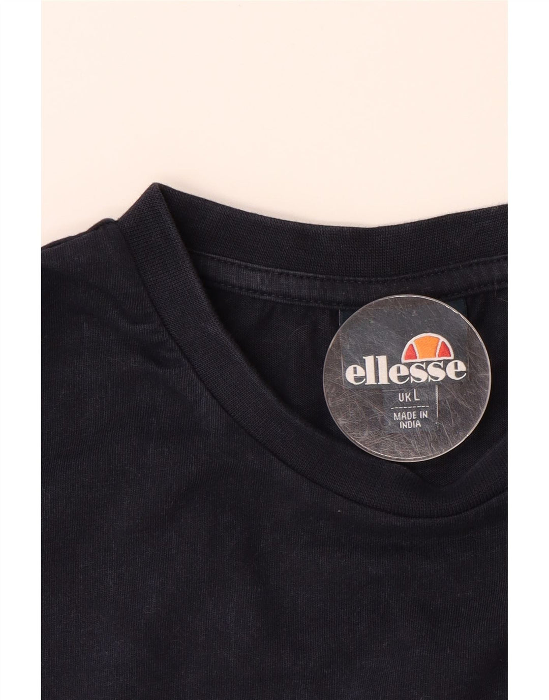 ELLESSE Mens Graphic T-Shirt Top Large Navy Blue Cotton Vintage Ellesse and Second-Hand Ellesse from Messina Hembry 
