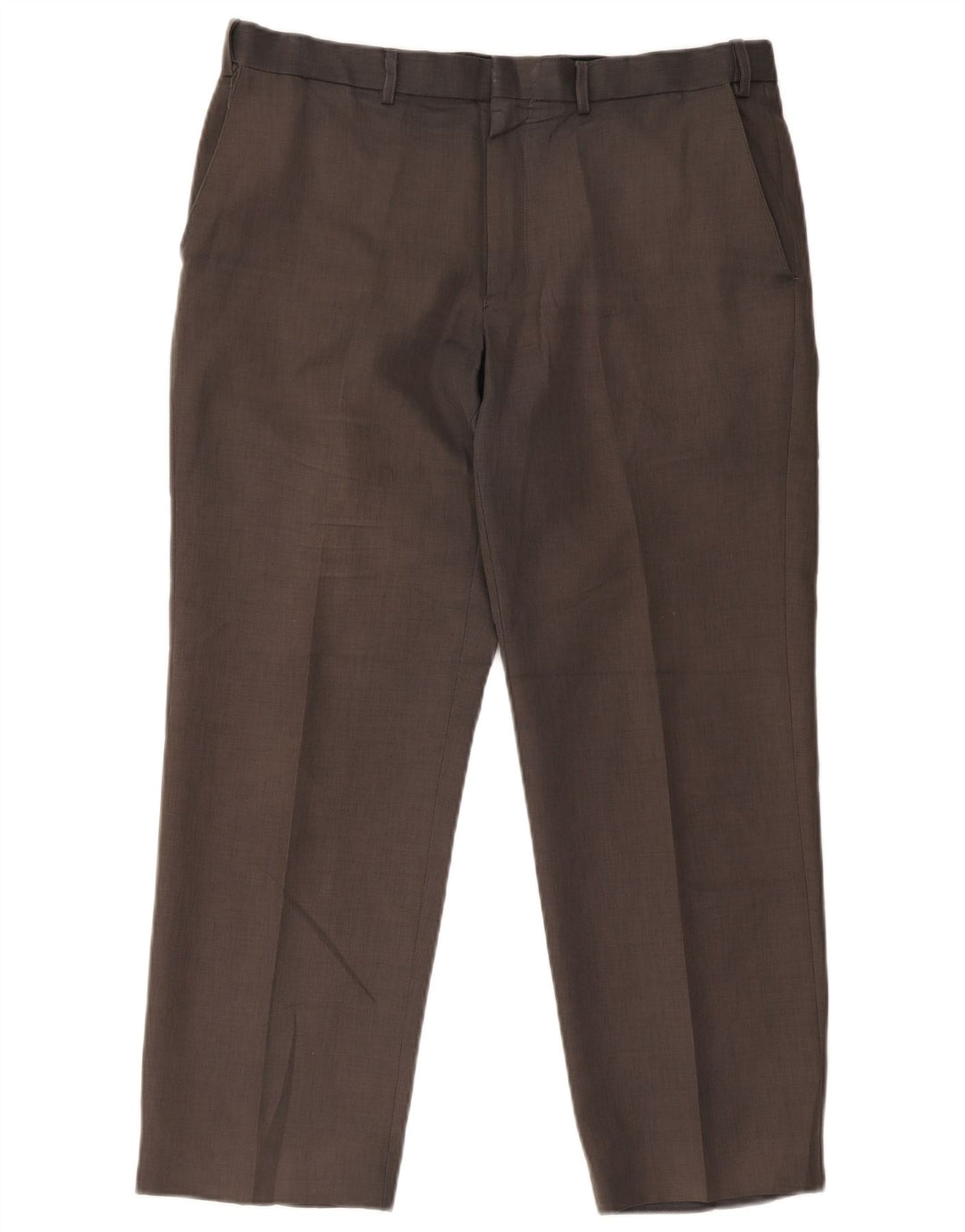 Marks & Spencer Straight Chino-bukser til mænd W36 L29 Grå polyester