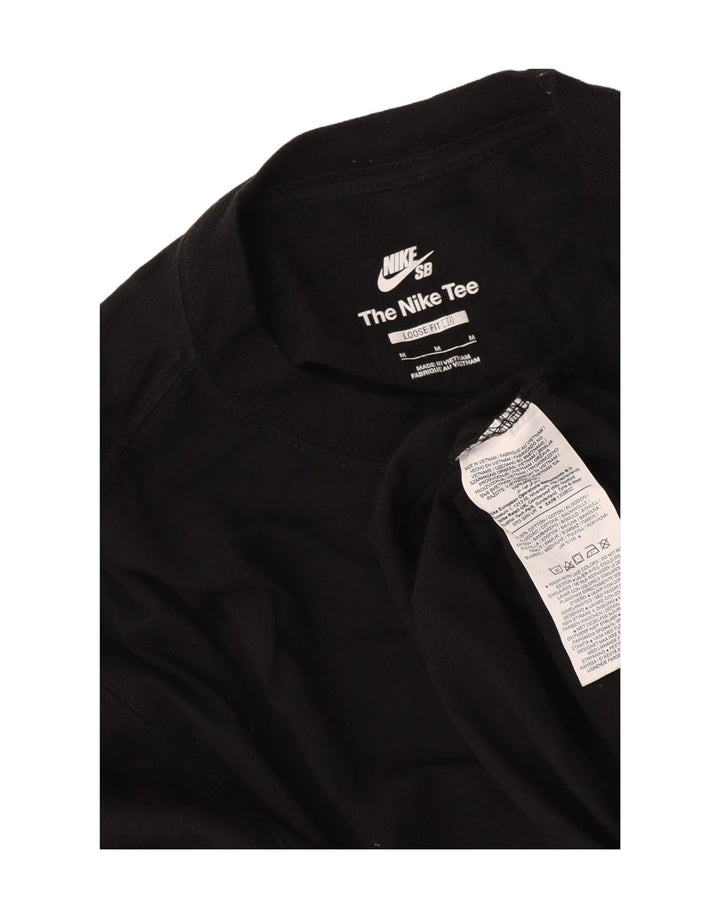 Nike Herre Loose Fit Grafisk Top Langærmet Medium Sort Bomuld