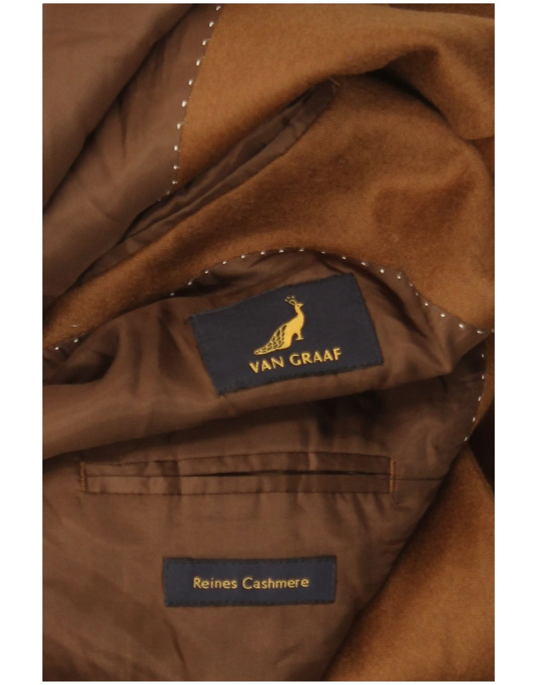 VAN GRAAF Herre 3-knaps blazerjakke UK 42 XL Brown Cashmere