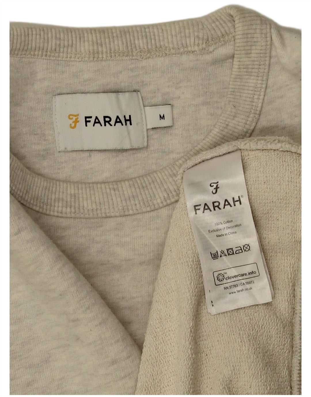 Farah Sweatshirt-trøje til mænd Medium Grå Flecked Bomuld