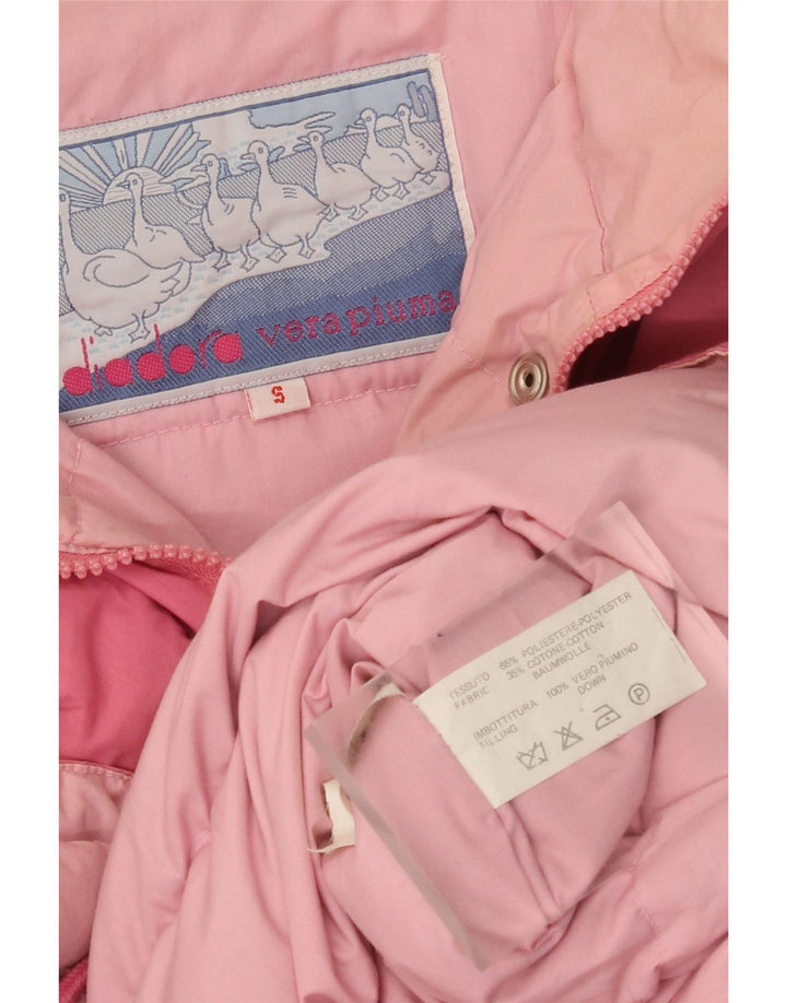 Diadora Kvinders Grafisk Oversized Polstret Jakke UK 10 Lille Pink Polyester