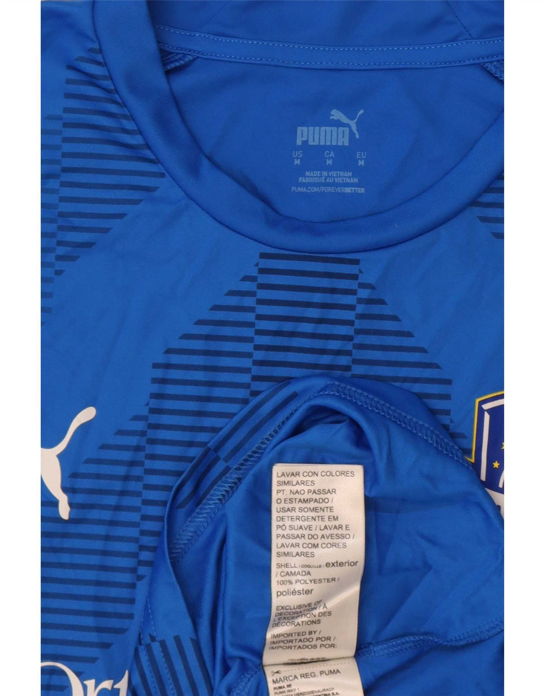Puma Herre Charlotte Soccer Academy Grafisk T-shirt Top Medium Blue