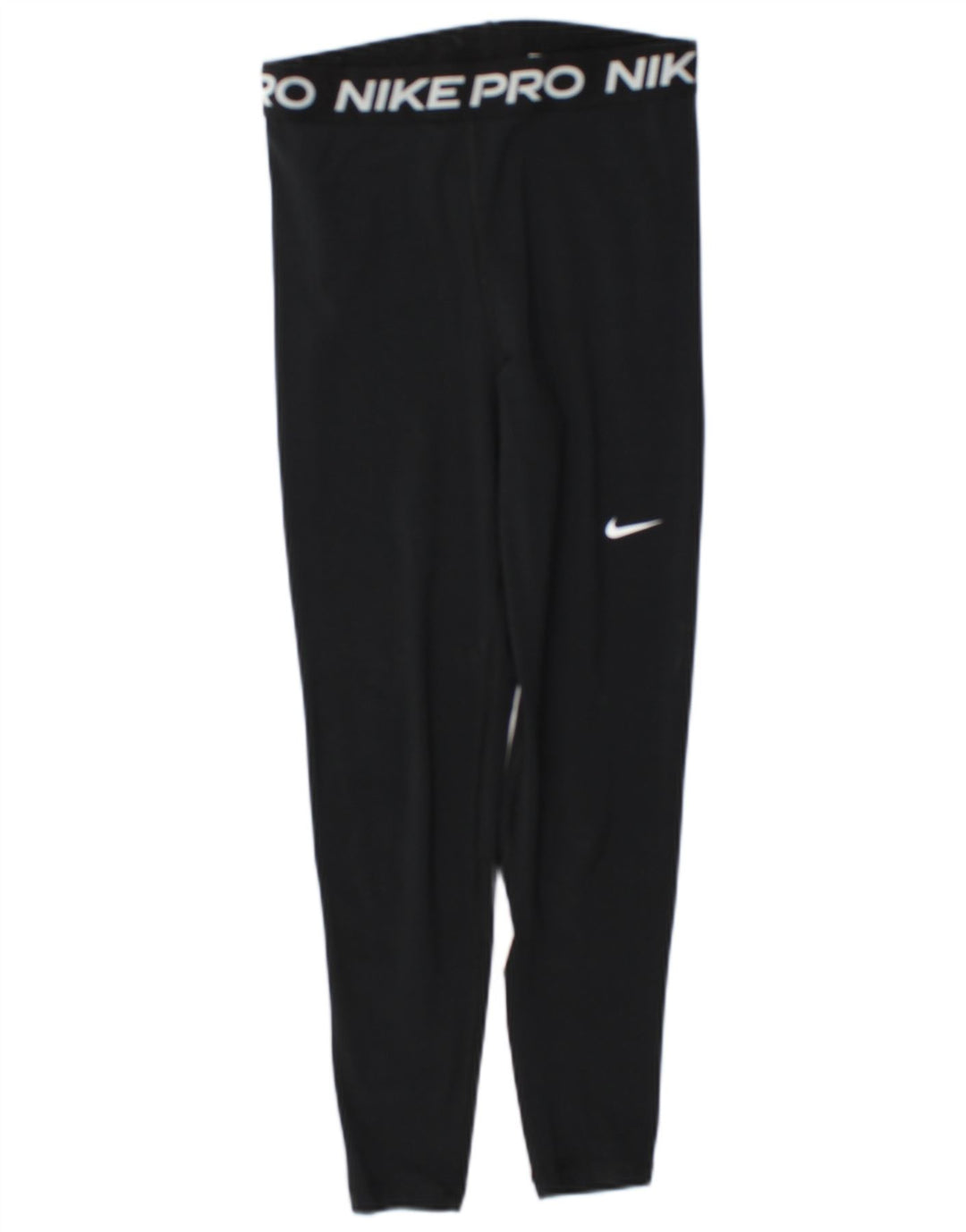 Nike Dame Dri Fit Grafiske Leggings UK 10 Small Black Polyester