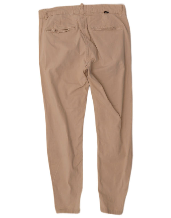 Zara Mens Slim Chino Trousers EU 42 Large W32 L27 Beige