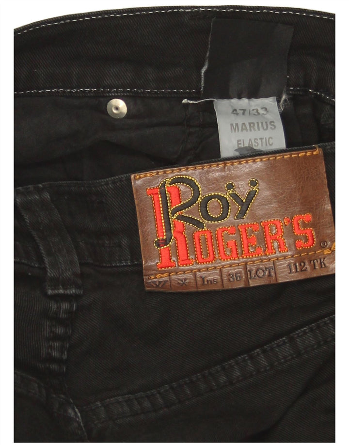 Roy Rogers Straight Jeans til mænd W33 L30 Sort bomuld